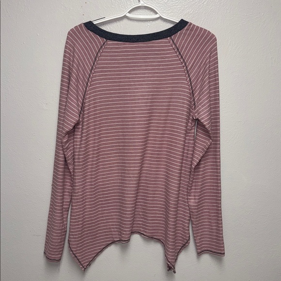 Hem & Thread Mauve and Black Striped Long Sleeve Top - Picture 10 of 11